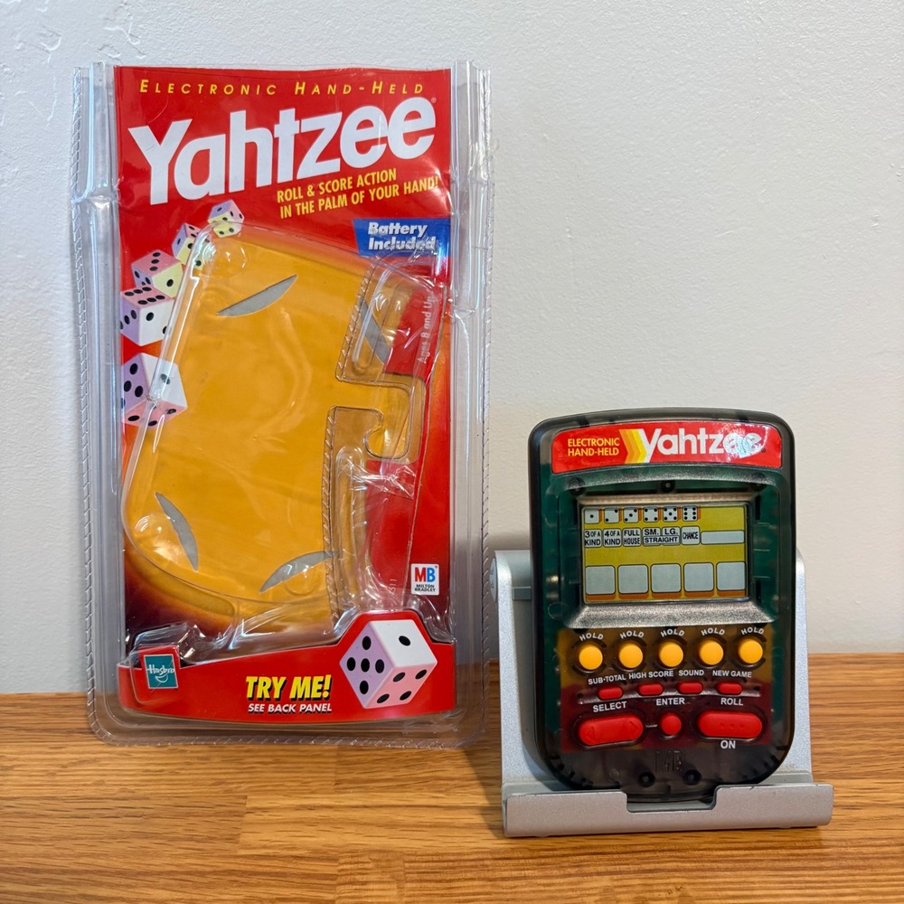 Milton Bradley Handheld Game 04511 Electronic Yahtzee Vintage 1999 Tested Works
